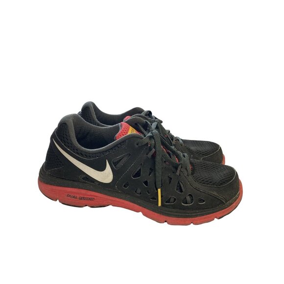 Nike Livestrong Dual Fusion women's Size 8.5 Black Red Mesh sneakers NO INSOLES - Picture 5 of 8